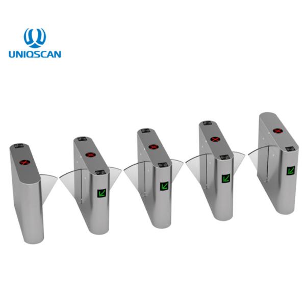 Electronic 600MM Width Flap Barrier Gate For School Office Building
