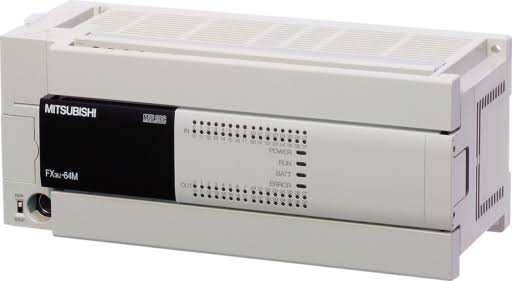 FX3U-64MR/ES-A 64-point compact programmable logic controller (PLC) from the MELSEC-F series