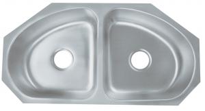 35 Inch Undermount Double Bowl Kitchen Sink With Cardboard Cutout Template Manufactures