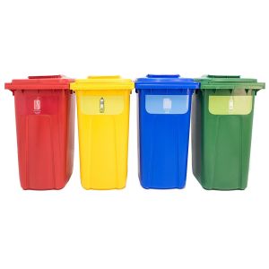 Bin Hand Push Dustbin Recycle Outdoor Garbage Bin Trash Bin Garbage Cans with
