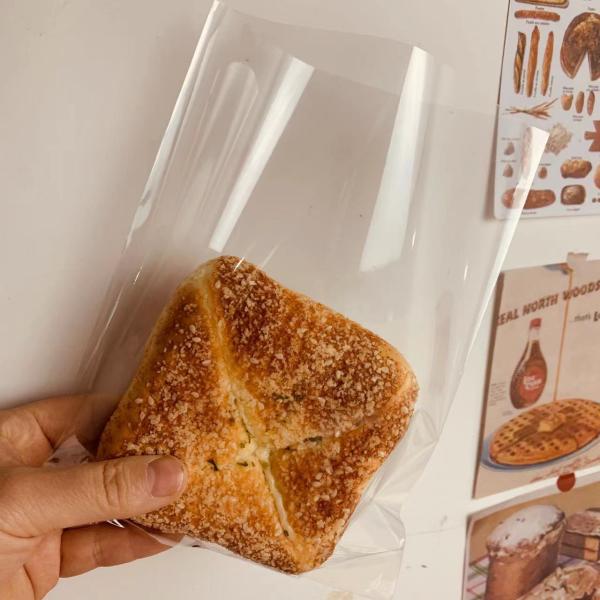 Printed Custom Logo Transparent Opp Bread Packaging Bag Bread Loaf Plastics Packaging Bags