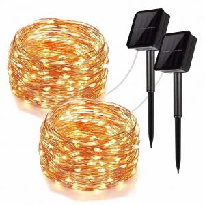 China Solar String Lights Outdoor, Waterproof Copper Wire Solar Fairy Lights for Tree Garden Xmas Party Wedding on sale