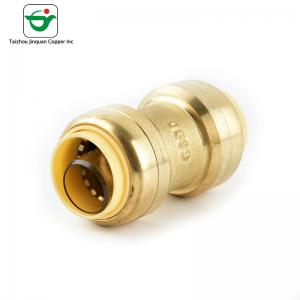 China OEM 1''X3/4 Copper Push Fit Fittings Brass Reducing Coupling on sale