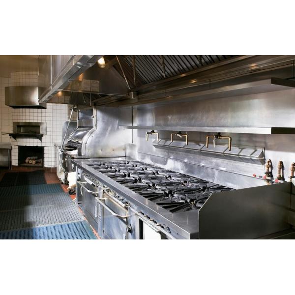 Kitchen fire suppression system installation example
