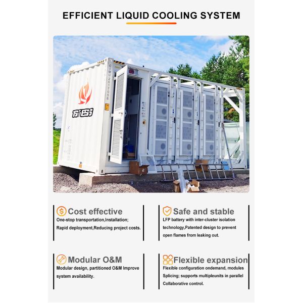 Containerized LiFePO4 BESS with Automatic Fire Fighting and Smart Temp Control