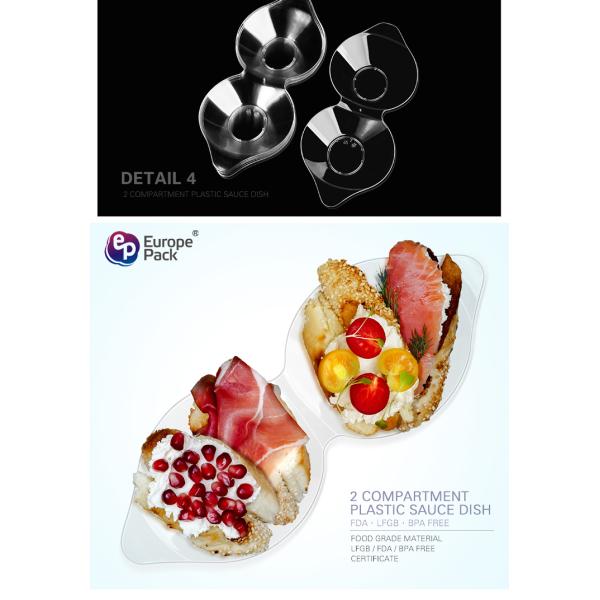 Clear partition plastic disposable breakable plates for sale
