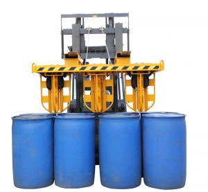  Hydraulic Clamp Stacker for Crane And Forklift 6 Drums Once , Drum Forklift Attachment Manufactures
