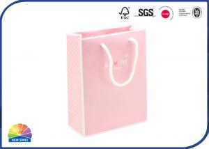 China 190gsm Coated Gloss Lamination Paper Gift Bag With Nylon Ropes Custom Dimension on sale