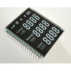 Small Size VA LCD Display with 3 Line 4 Digits Black Segment Screen and 6 O