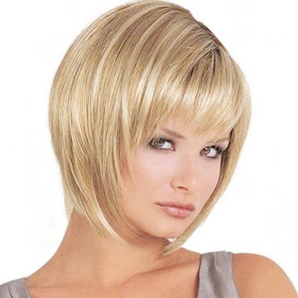 Quality 8"-30" Short Blonde Bob Wig , 100 Real Human Hair Extensions Chemical Free for sale