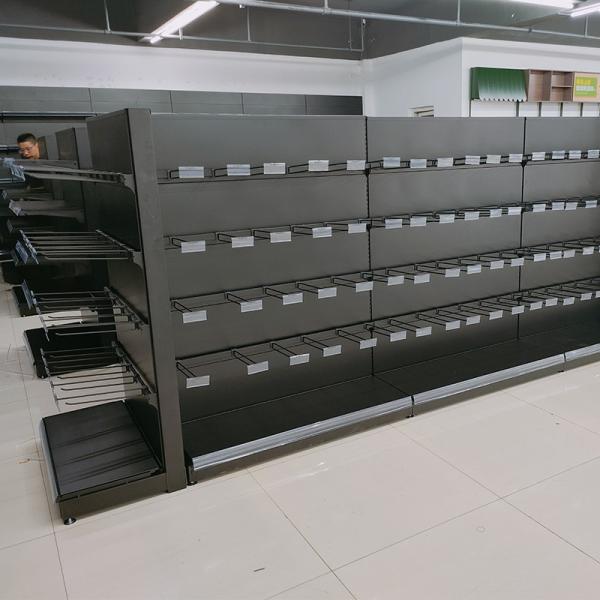 Customized Load Supermarket Metal Rack For Retail Shops Long Lasting Construction