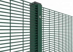  4mm Gauge 76.2×12.7mm Anti Climb Welded Mesh Panel Pvc Coated Welded Wire Fence Manufactures