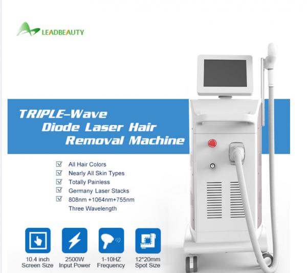 Quality Most Effective vertical 808nm diode laser hair removal machine for medical use for sale