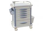 Noiseless Luxury Anesthesia Hospital Cart Medical Trolley With Utility Container