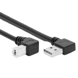 1 Meter USB Printer Data Cable With 90 Degree L Type Dual Right Angle Left Angle