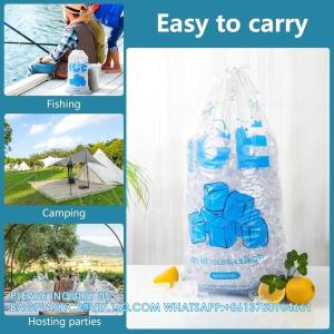 Reusable Ice Pattern Design Printing 2mil Thickness Heavy-Duty Plastic Ice Cube