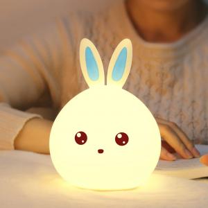  7 Colors Changing Silicone Night Light Cute LED Night Lamp Night Lights for baby Manufactures