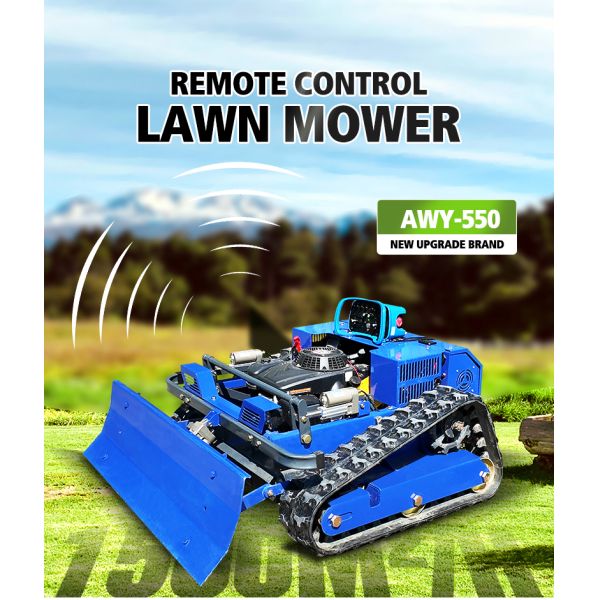 US Spot CE Approved Remote Control Crawler Gasoline Powered Wireless Control Lawn Mower Orchard Self-Propelled Mowing Machine