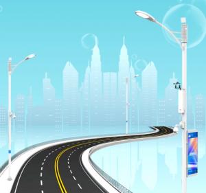  Smart Led Street Light Pole Q345 Low Carbon Steel For Traffic Siginal Manufactures