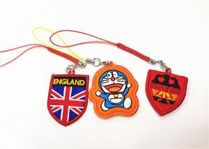  Christmas Present Embroidered Fabric Keychain Festival Embroidered Key Tags Manufactures