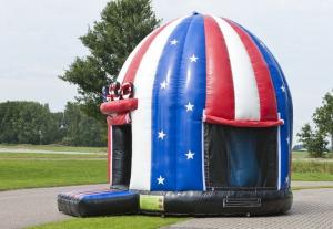  Comercial American Flag Disco Dome Bouncer,Children Inflatable Moonwalk Bouncer Manufactures