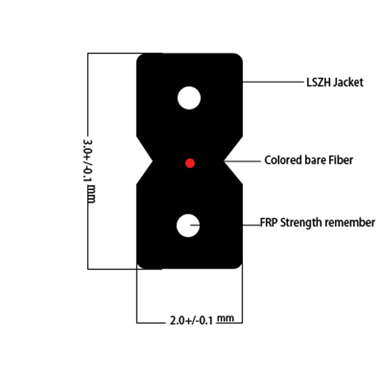Butterfly Flat White Indoor Fiber Drop Cable