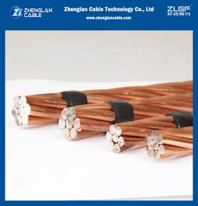China Cable Stranded Copper Clad Steel Wire Of Conductor CCS 40% 30% 21% Conductivity Copperweld on sale