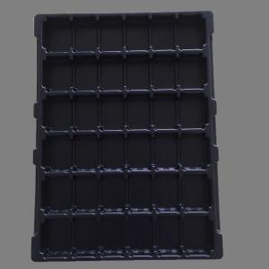  Black PP Electronic Parts Square Blister Packaging Tray Manufactures