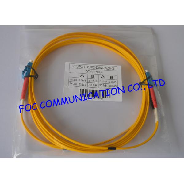 Duplex 2.0mm fiber optic patch cord lc lc For FTTH , Low Insertion Loss