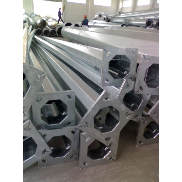 Hot Dip Galvanized Octagonal Steel Utility Pole wind proof
