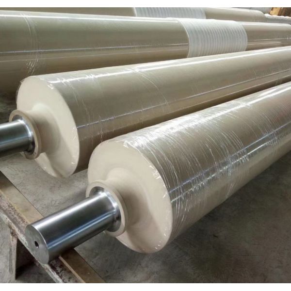PU Polyurethane Cot Wear Resistant Unpowered Roller With Double Shaft
