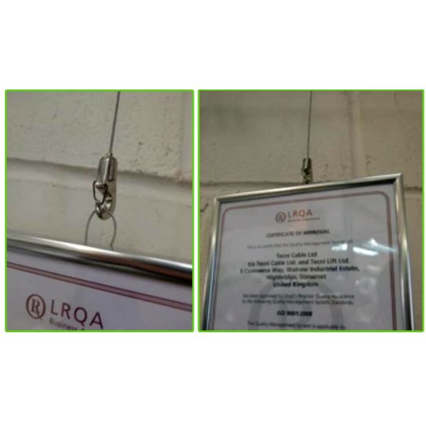Snap Hook Wire Cable Grippers For Cable Suspension System Silver Color