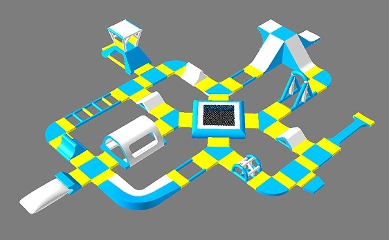 High Quality Inflatable Floating Tent Water Park Dock Funny Tent Inflatable Floating Station Gathering Tent