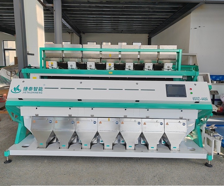  7 Chutes 448 Channels Yellow Rice Color Sorter With CCD Sensor Manufactures