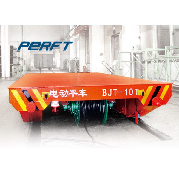 customized cable drum powered transfer trolley steerable motorized platform truck
