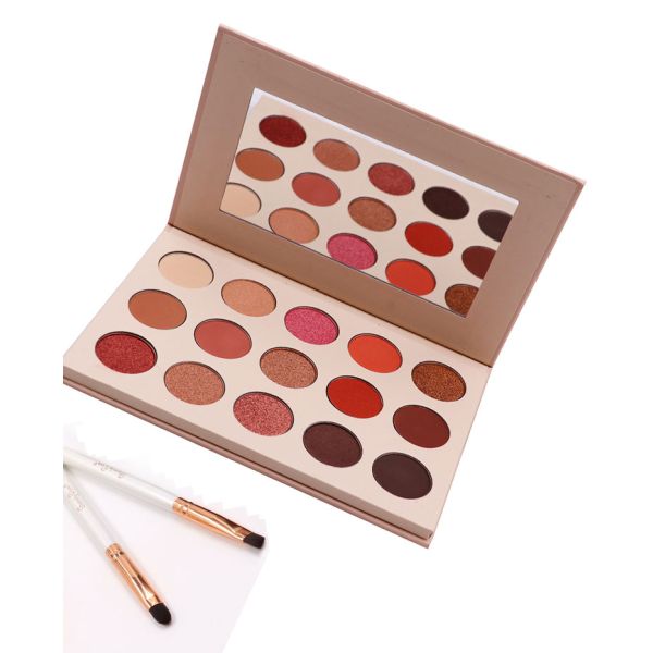 MSD Cosmetics 15 Colour Multi Color Eyeshadow Hot Silver Logo