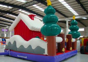 Merry Christmas New Inflatable Santa Claus Bouncer House For Kids Playground Manufactures