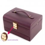 Luxury Velvet Leather Travel Jewellery Box , Fine Personalized Travel Jewelry