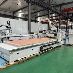 Dual Work Table CNC Nesting Router Machine 60m/min For Office Cabinet Panel