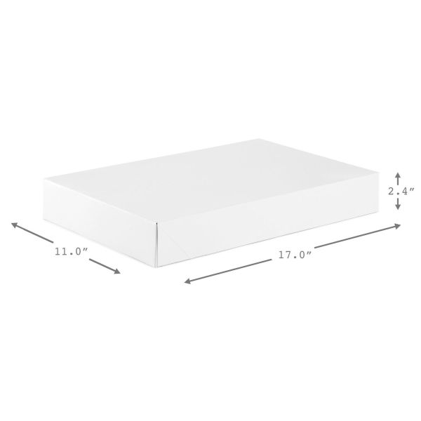 11x17 Inch Large White 12 Pack Rectangular Gift Box Embossing Debossing