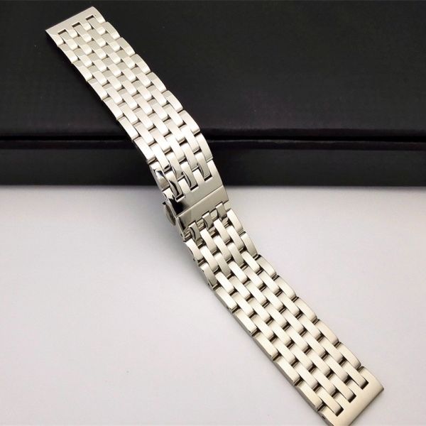 Premium 3-Link Solid Stainless Steel Watch Bracelet