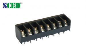 China 300V 15A Industrial Barrier Terminal Blocks With Right Angle Wire Inlet on sale
