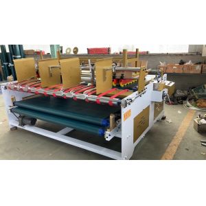 Hotels Semi Automatic Folder Gluer Machine with Crash Lock Bottom Gluing Machine