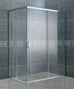  Clear Tempered Glass Rectangular Shower Enclosure Matte Sliver Bathroom Shower Cubicles Manufactures