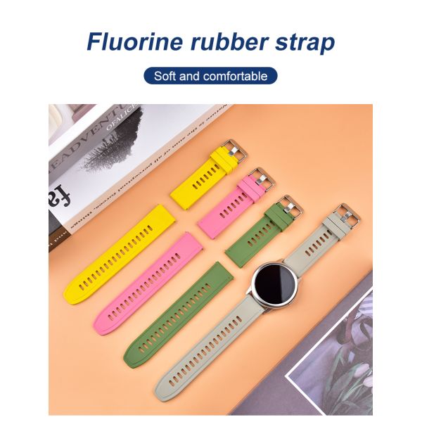 Vibrant And Energetic Style Soft Fluoroelastomer Strap - Customizable Logo Available