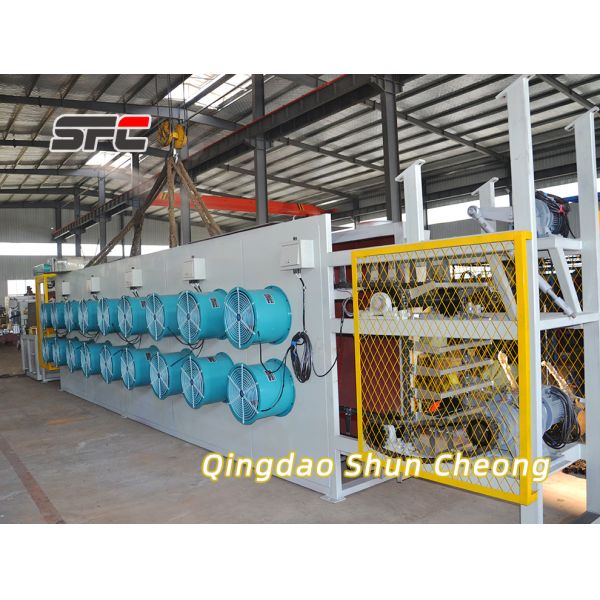 Hanging rod type rubber batch off machine view 1