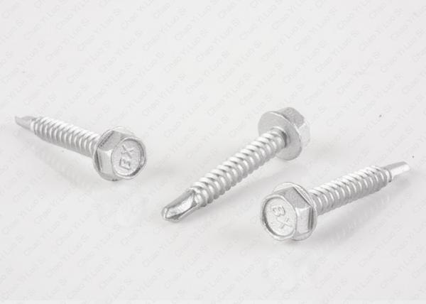 Quality Ss Stainless Steel Wafer Head Self Drilling Screws Hex Drive With Rubber Washer for sale