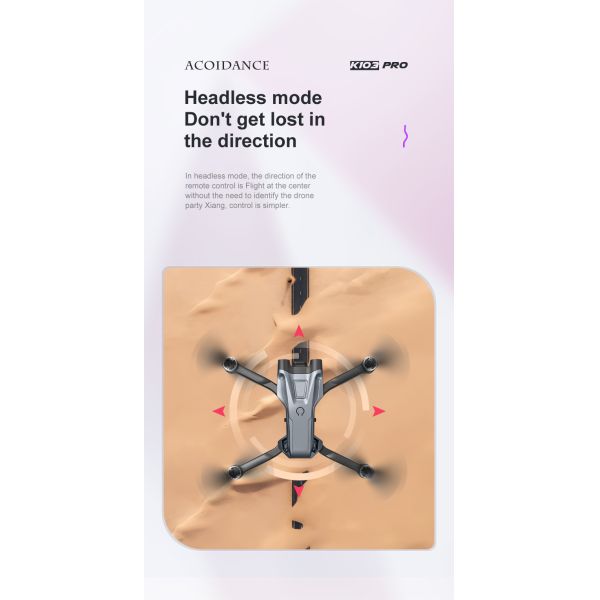 K103 Pro Obstacle Avoidance Drone 4k Dual Camera Brushless Optical Flow Hovering 200m 15mins 1800mah Wifi Fpv Quadcopter Toy