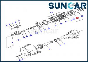  WA320-3 Komatsu 419-33-21412 Axle Sealing Ring 4193324412 Wheel Loader Seal Manufactures