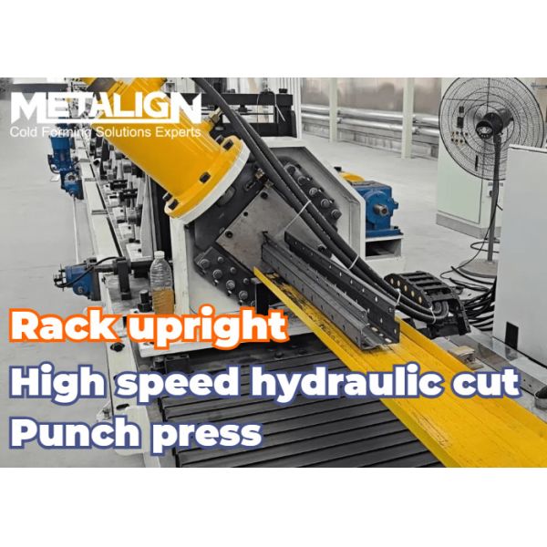Quality Pre Punching Automated Rack Roll Forming Machine Line For Adjustable Width Heavy Uprights for sale